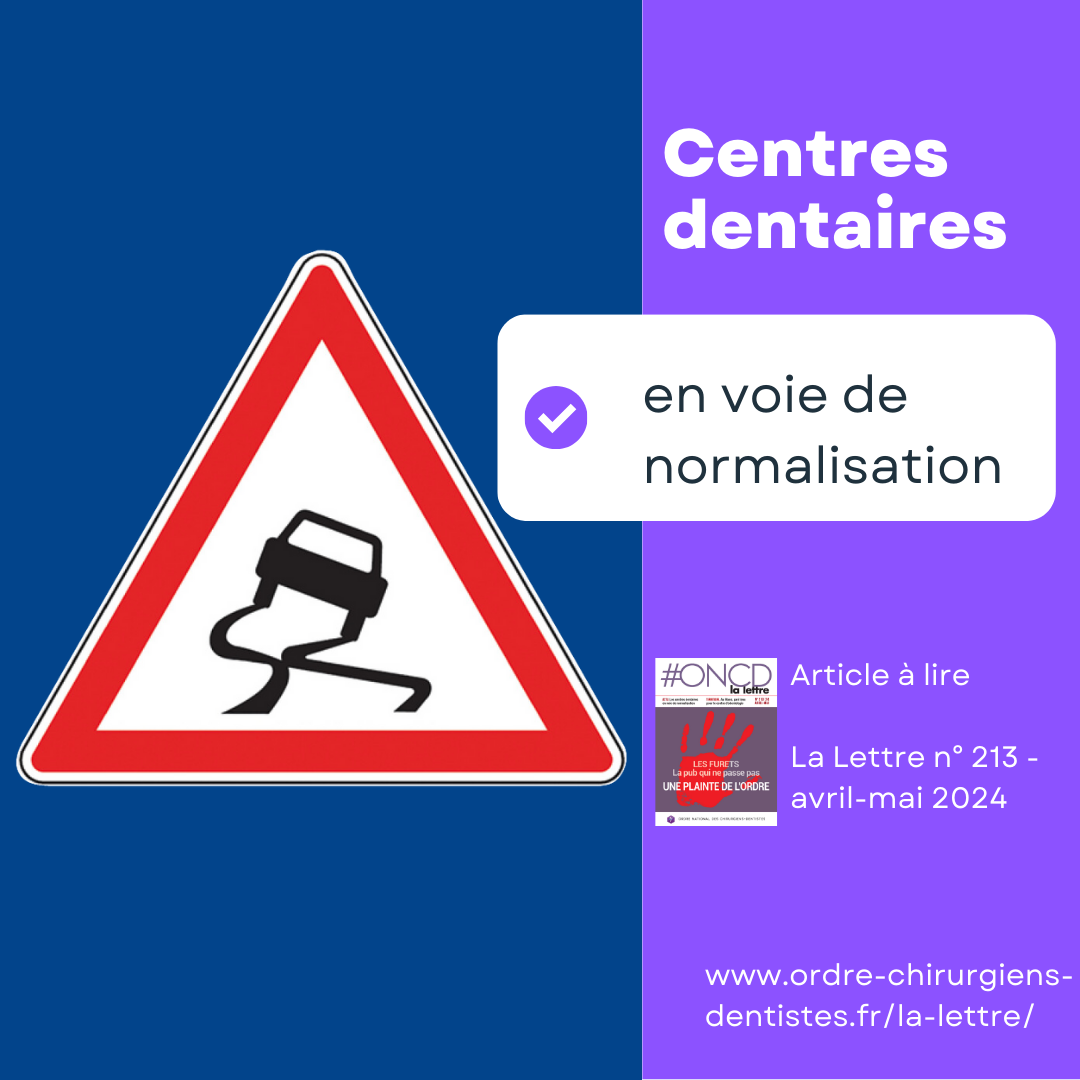 Le paysage des centres dentaires en voie de normalisation