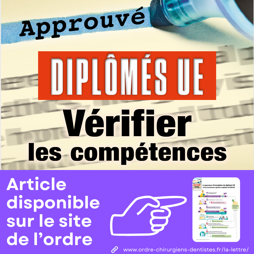 L’Ordre va vérifier les compétences des diplômés UE