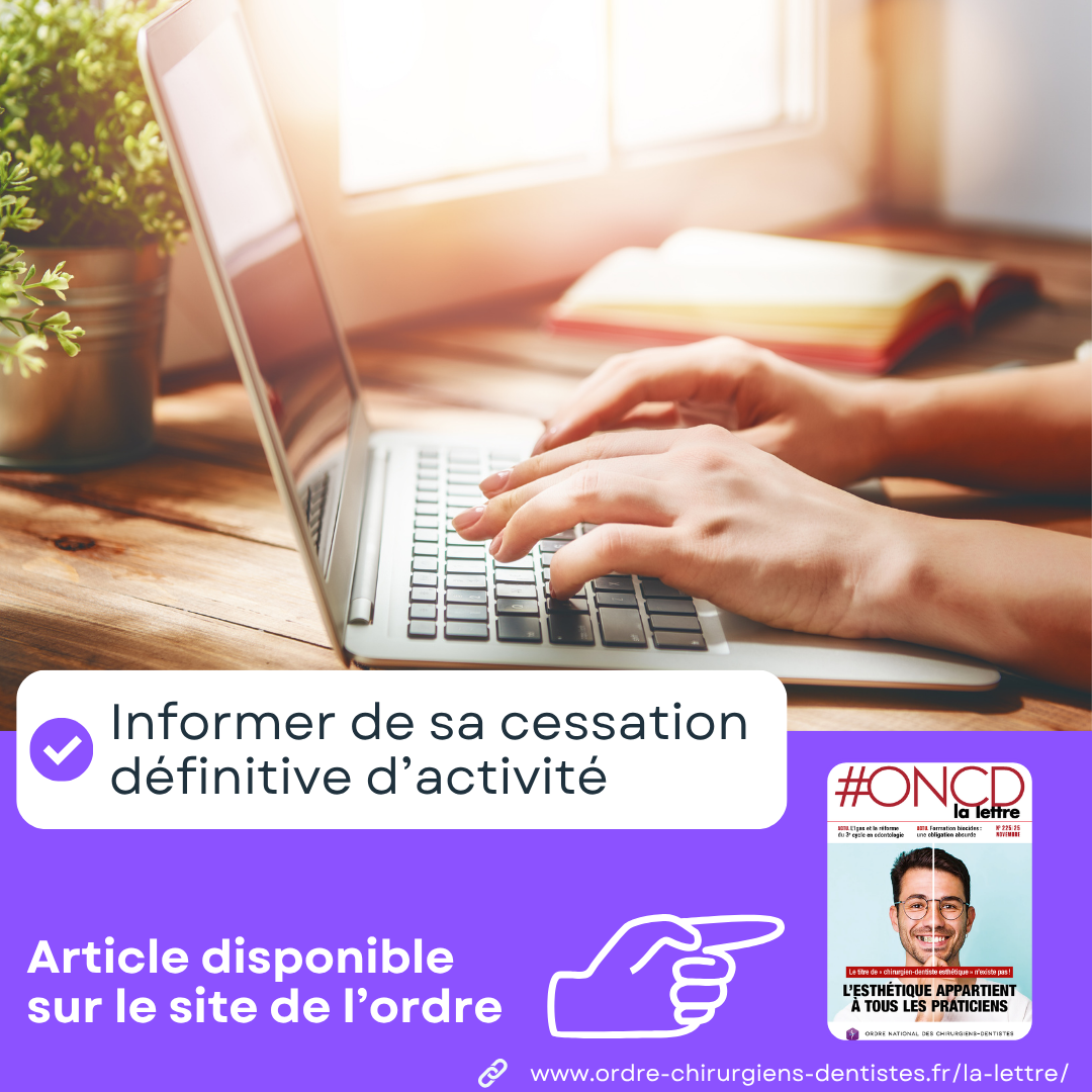 Informer de sa cessation définitive d’activité