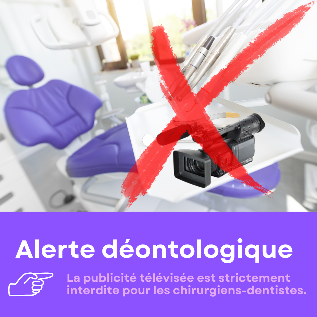 ‼️ATTENTION‼️ Une société commerciale démarche actuellement les chirurgiens-dentistes en leur proposant des reportages publicitaires TV payants pour TF1et M6