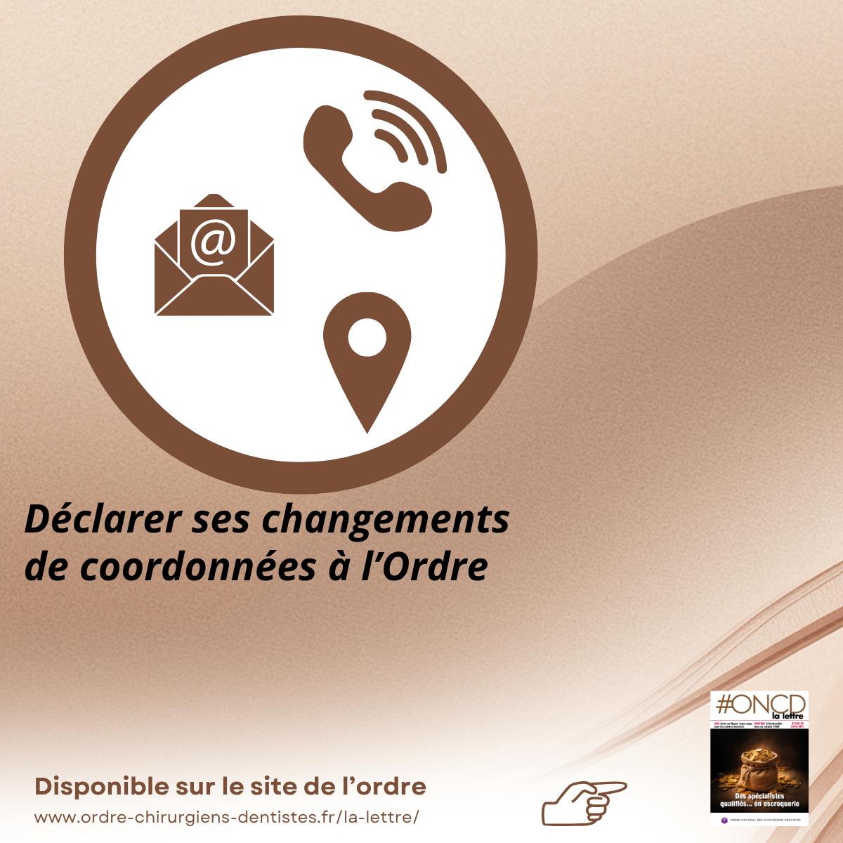 Déclarer ses changements de coordonnées à l’Ordre