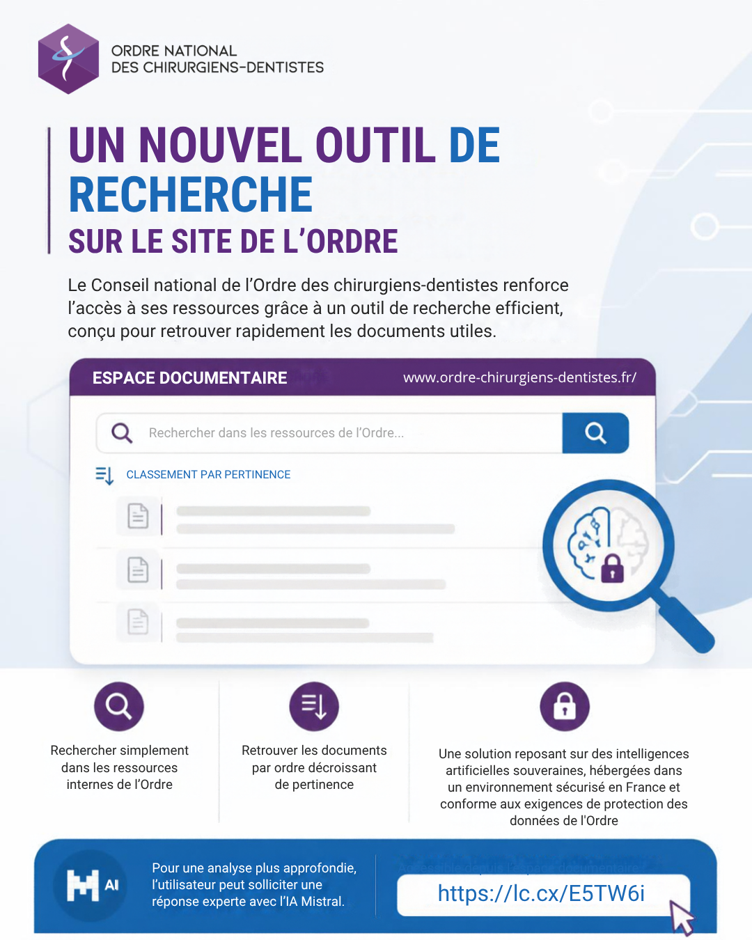 Un nouvel outil de recherche sur le site de l’ordre au service des internautes